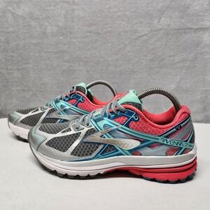 Brooks Running Shoes Womens Size 8.5 Silver Pink Comfort Sneakers Ravenna 7